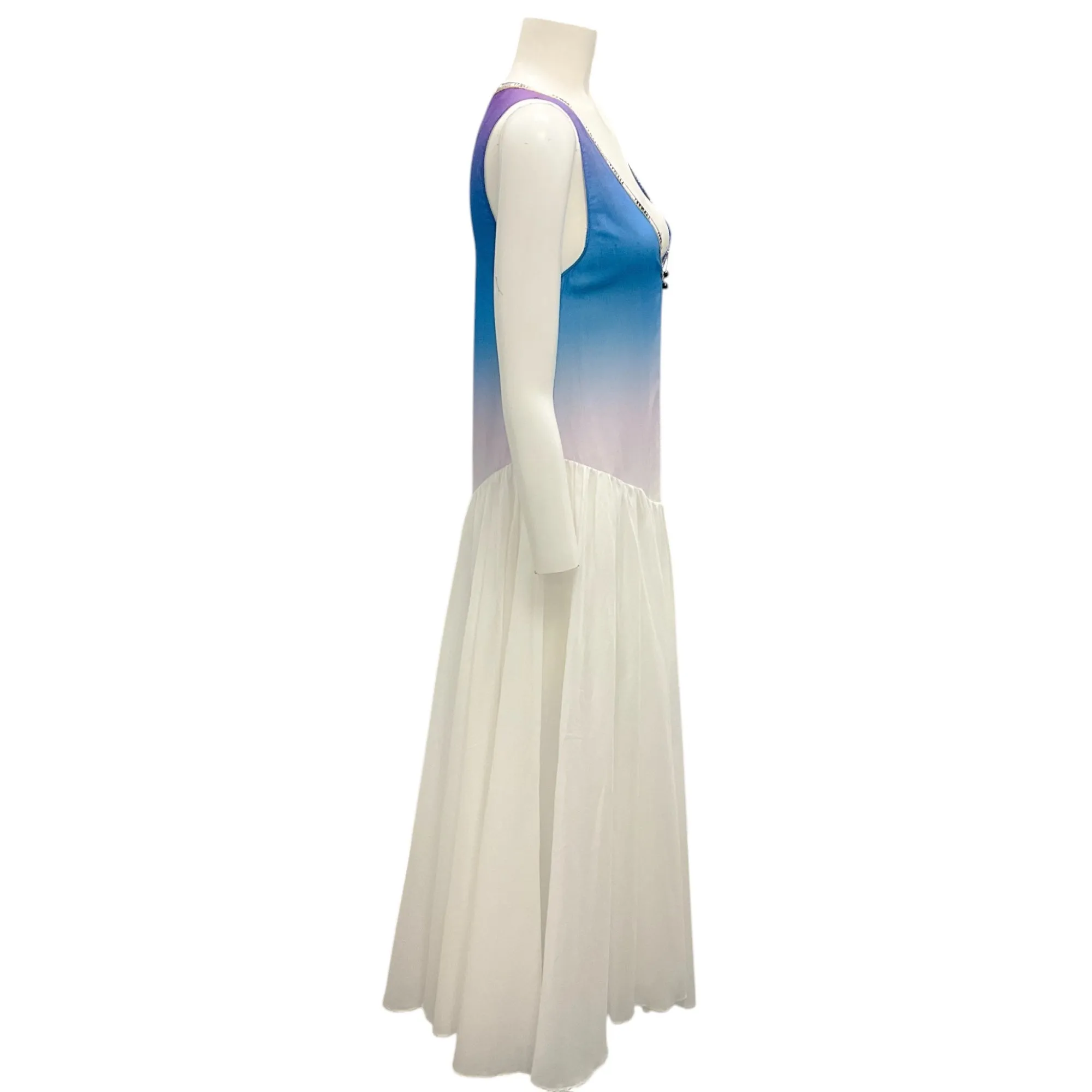 Missoni Mare Blue / Purple / White Ombre Effect Beach Cover-up Dress