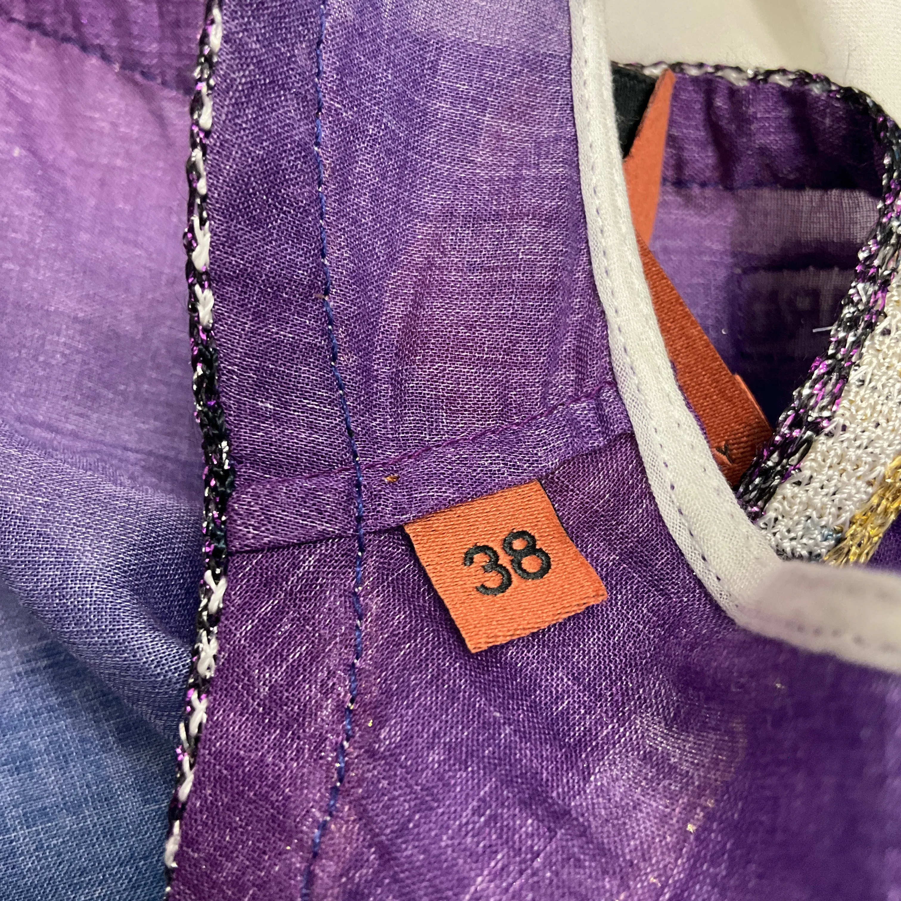 Missoni Mare Blue / Purple / White Ombre Effect Beach Cover-up Dress