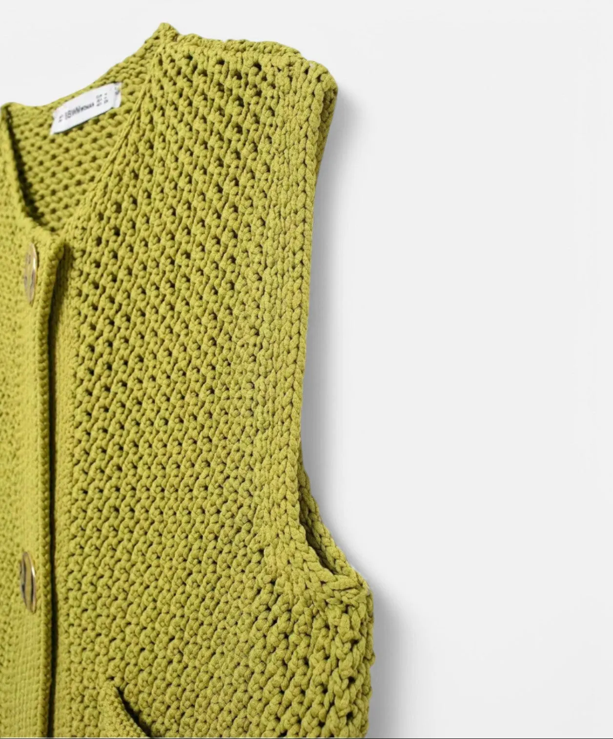 Monacogents | Chunky Knit Sleeveless Cardigan