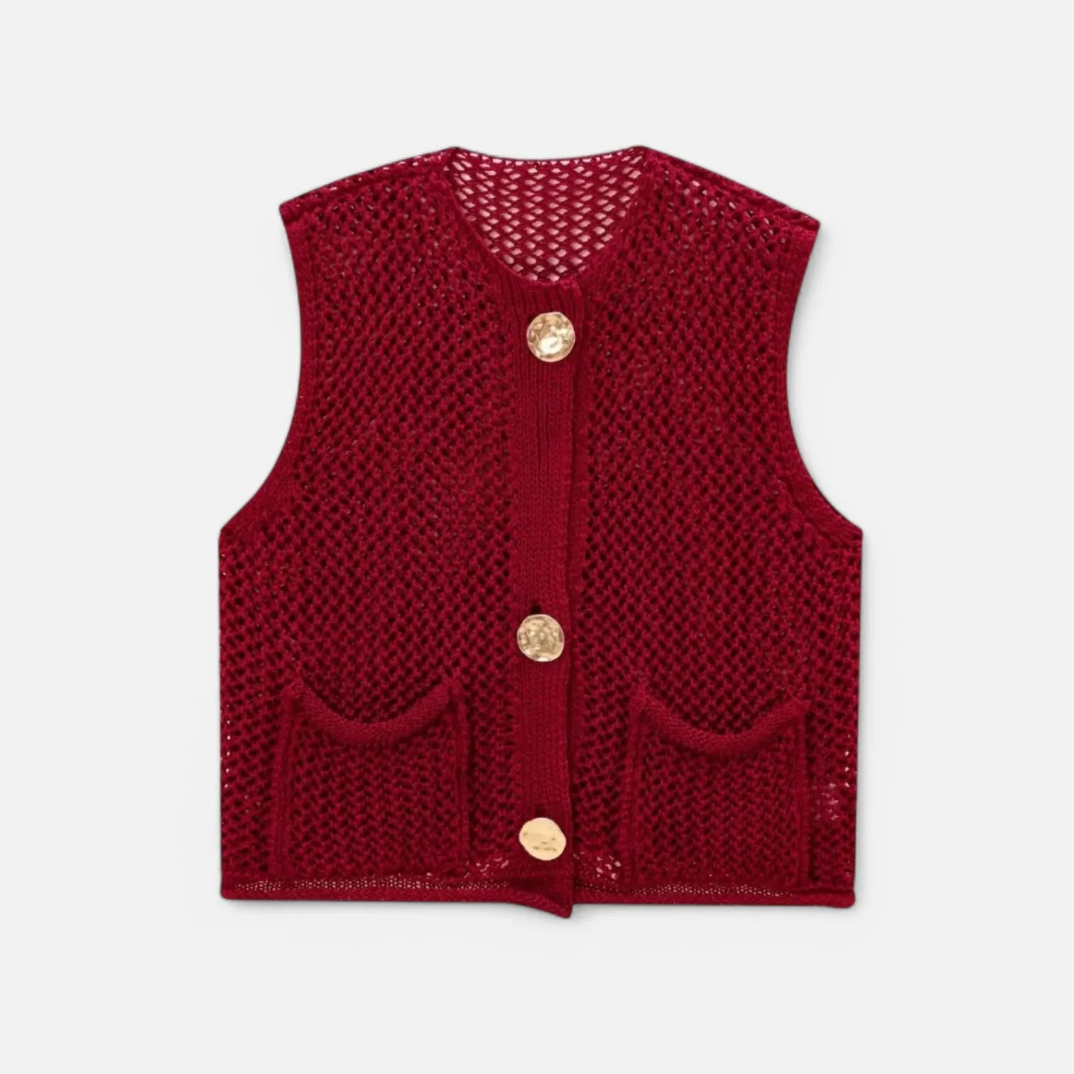 Monacogents | Chunky Knit Sleeveless Cardigan