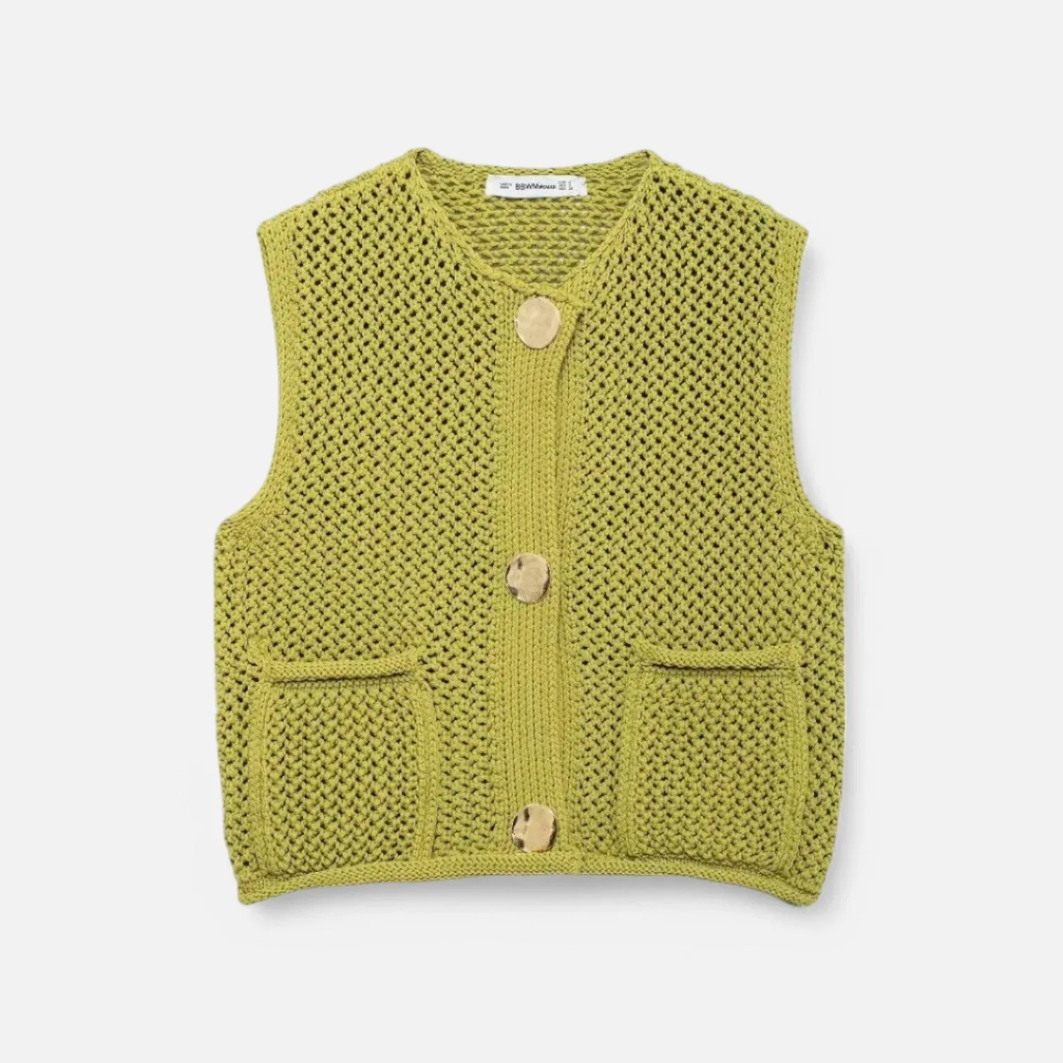 Monacogents | Chunky Knit Sleeveless Cardigan