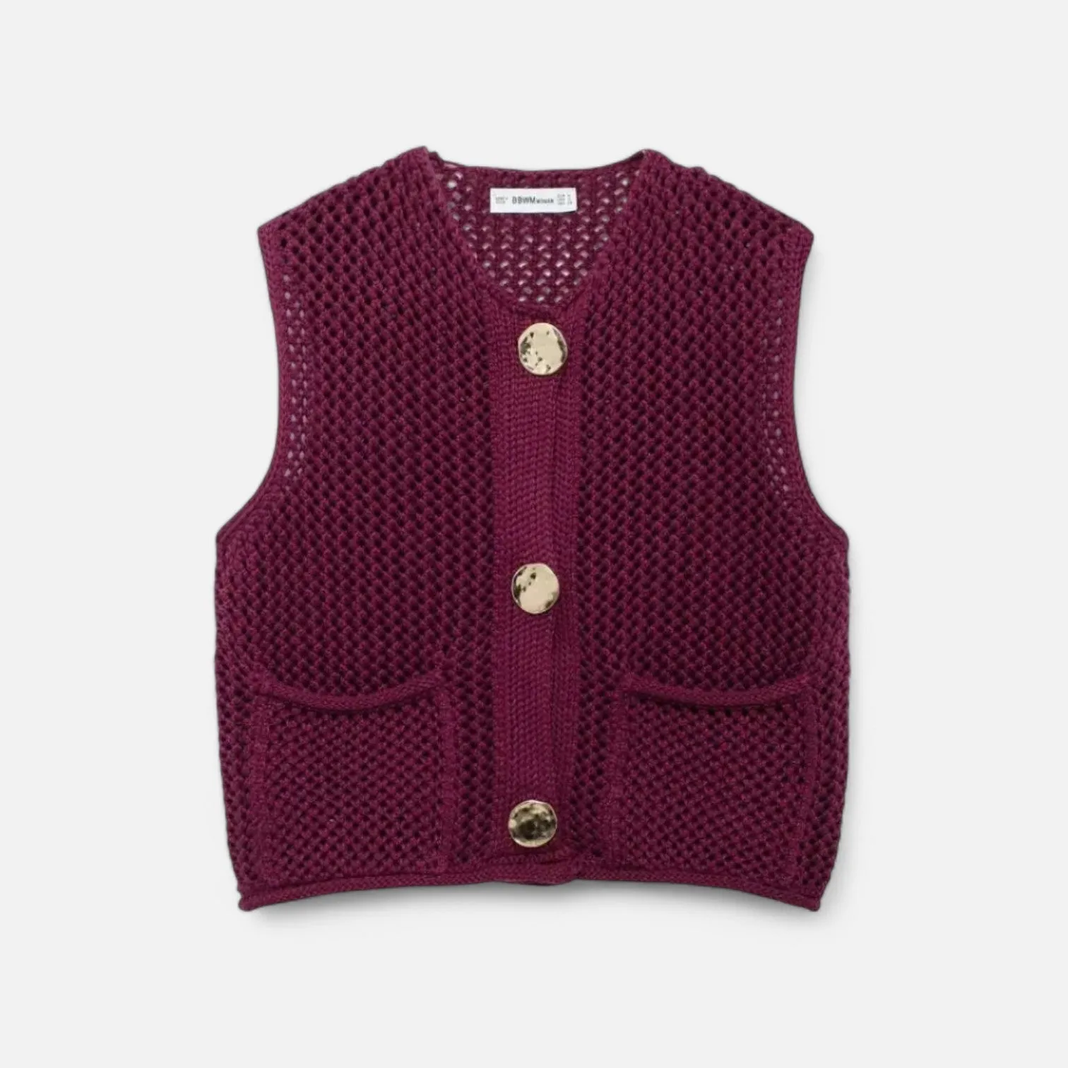 Monacogents | Chunky Knit Sleeveless Cardigan