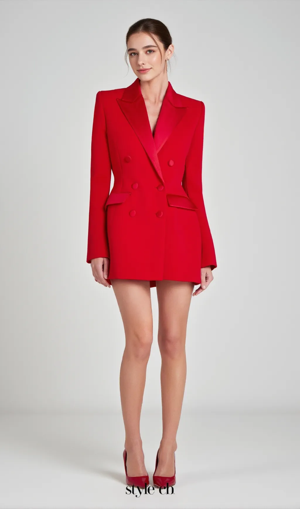 Monica Blazer dress in red