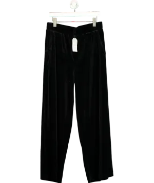Monsoon Black Vora Velvet Wide Leg Trousers UK 16