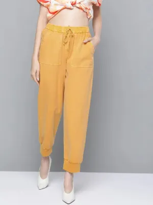 Mustard Garment Dyed Joggers