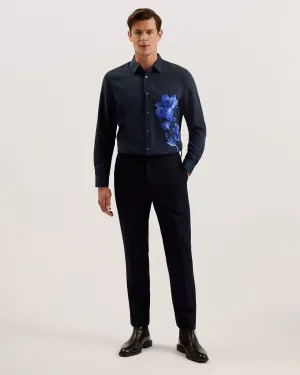 Nalfant Twill Smart Slim Tailored Trouser Navy