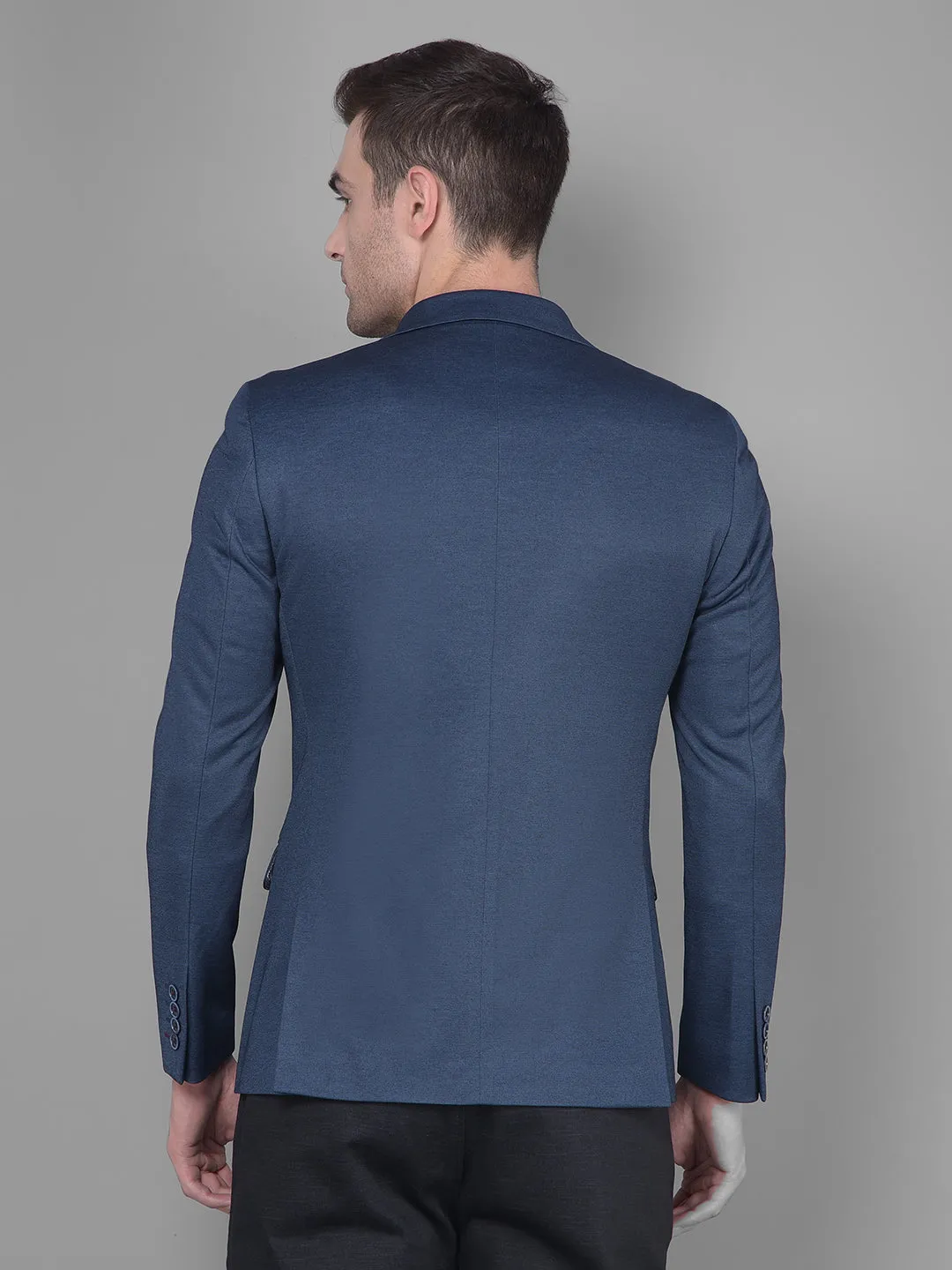 Navy Blue Single Breasted Blazer