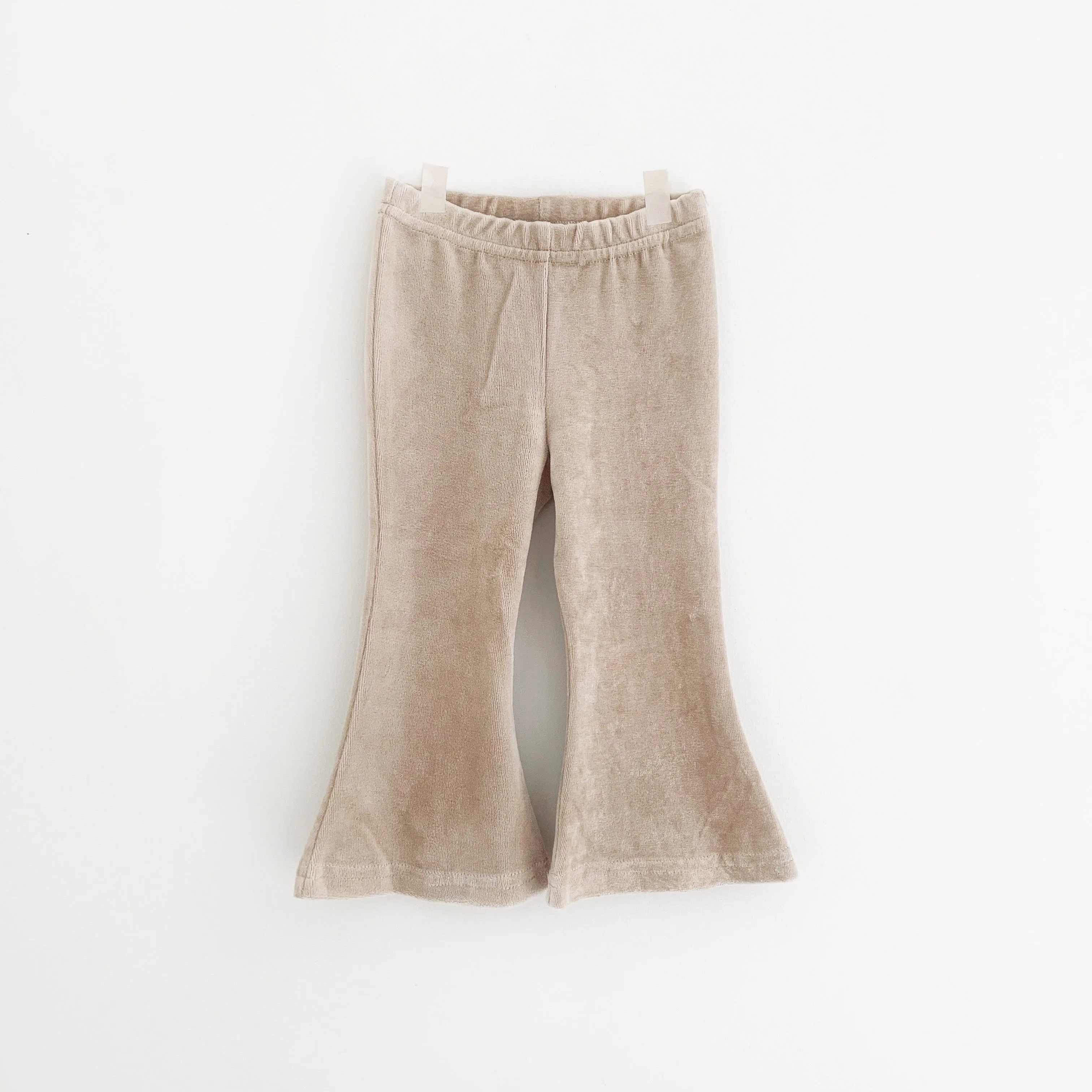 NAVY NATURAL VELVET FLARES SAND