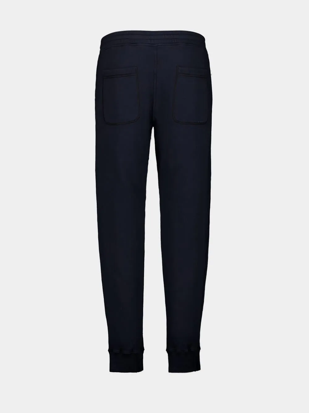 Navy Slim-Fit Cotton Track Pants
