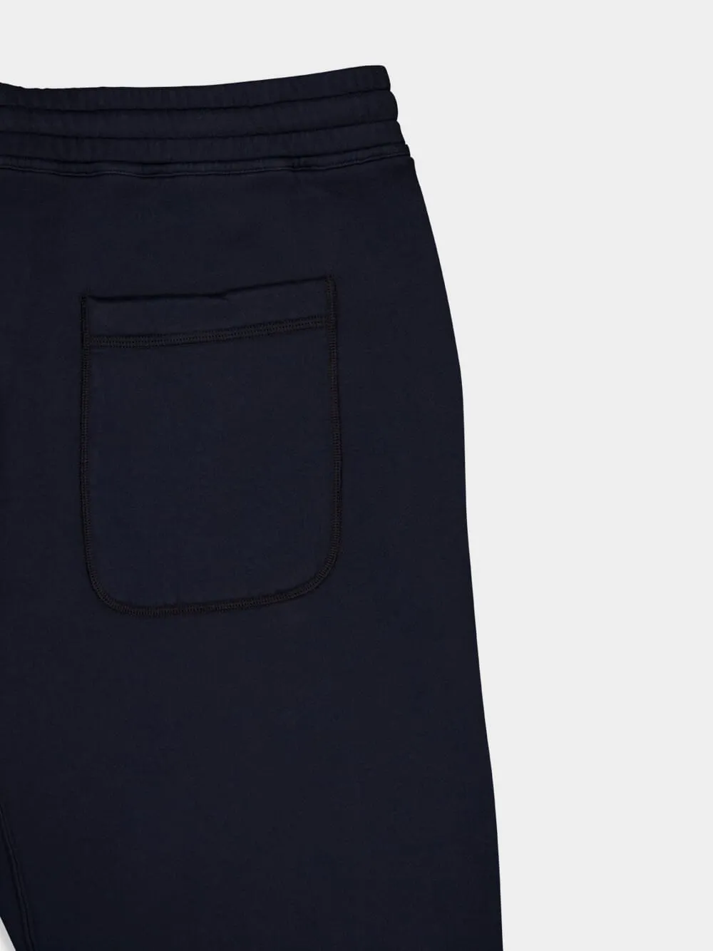 Navy Slim-Fit Cotton Track Pants