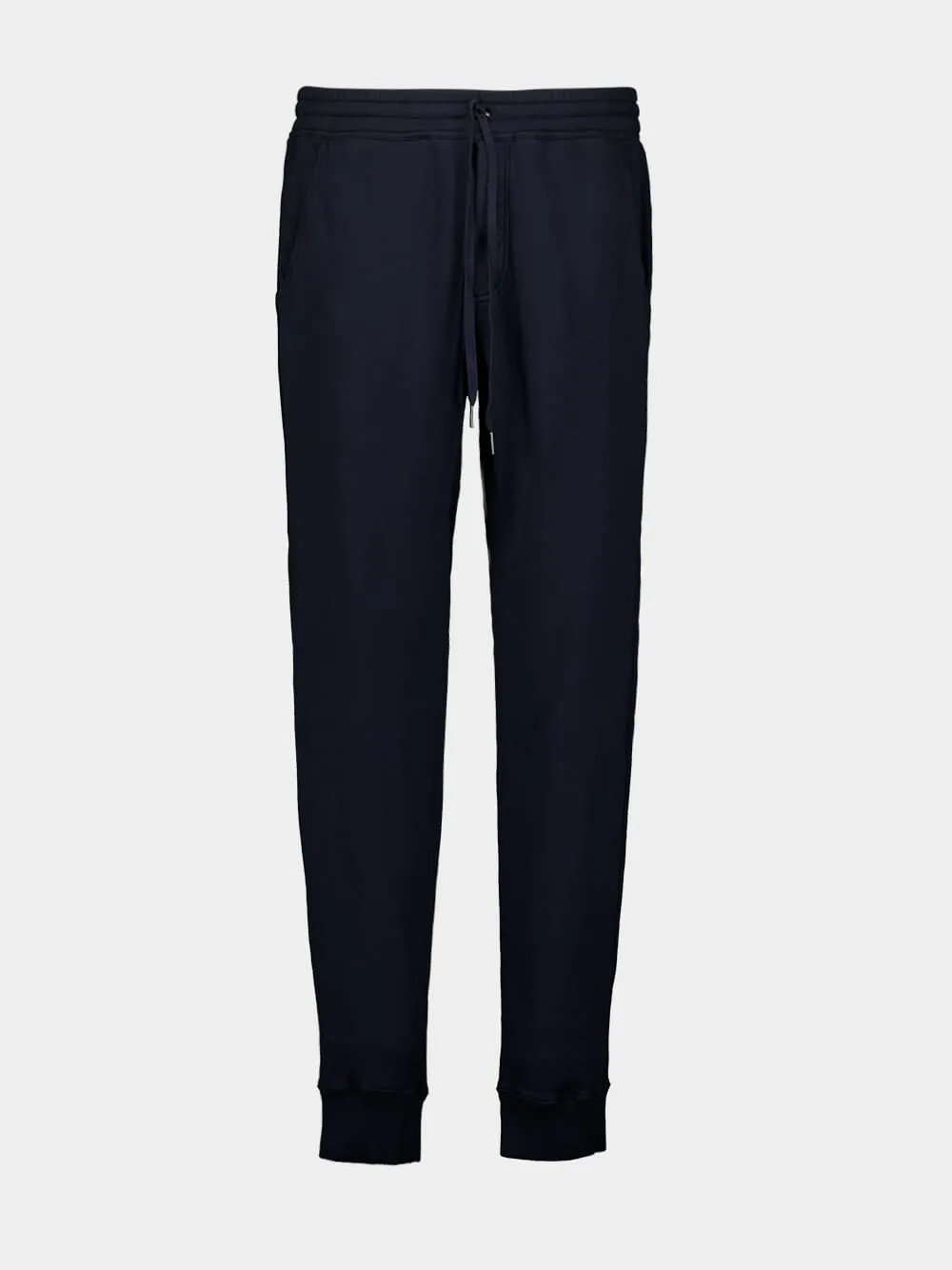 Navy Slim-Fit Cotton Track Pants