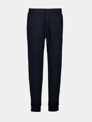 Navy Slim-Fit Cotton Track Pants