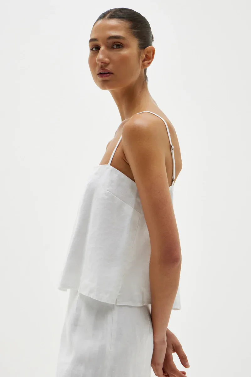 Neva Linen Cami White
