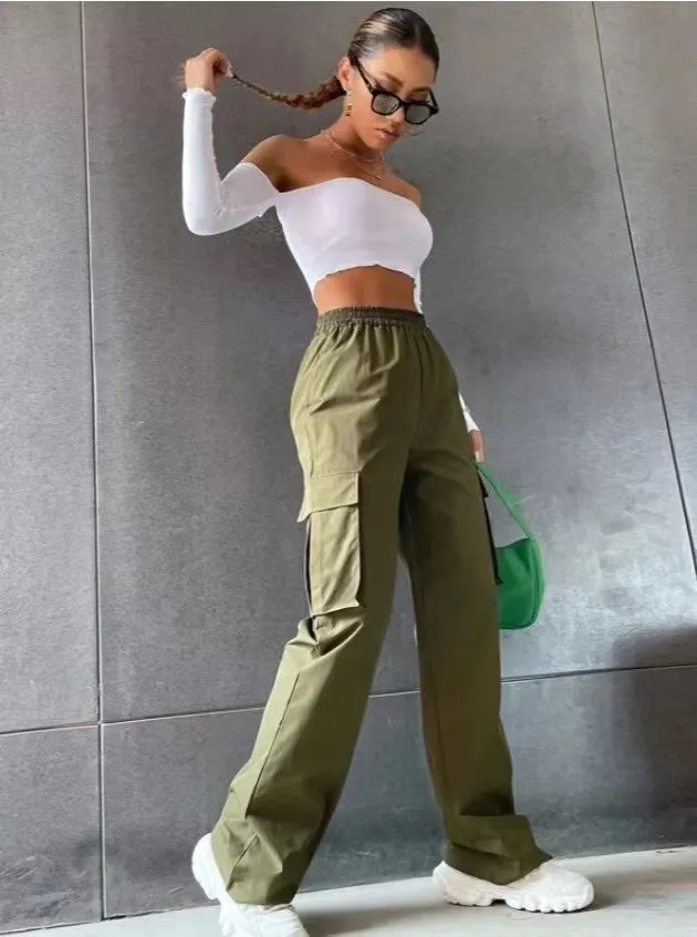 No Belt Pants High Waist Season Wide Leg Pants Straight Loose Temperament Commuter Pants