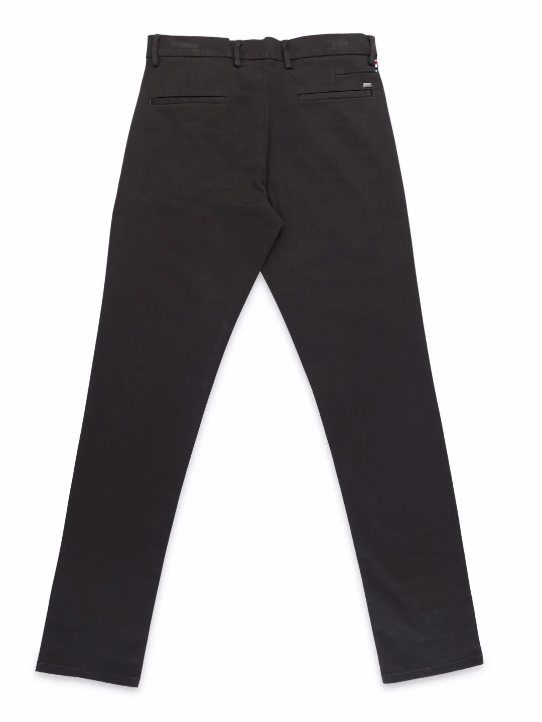 Olive Plain Cotton Stretch Trousers