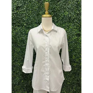 Opal White Button Down Shirt