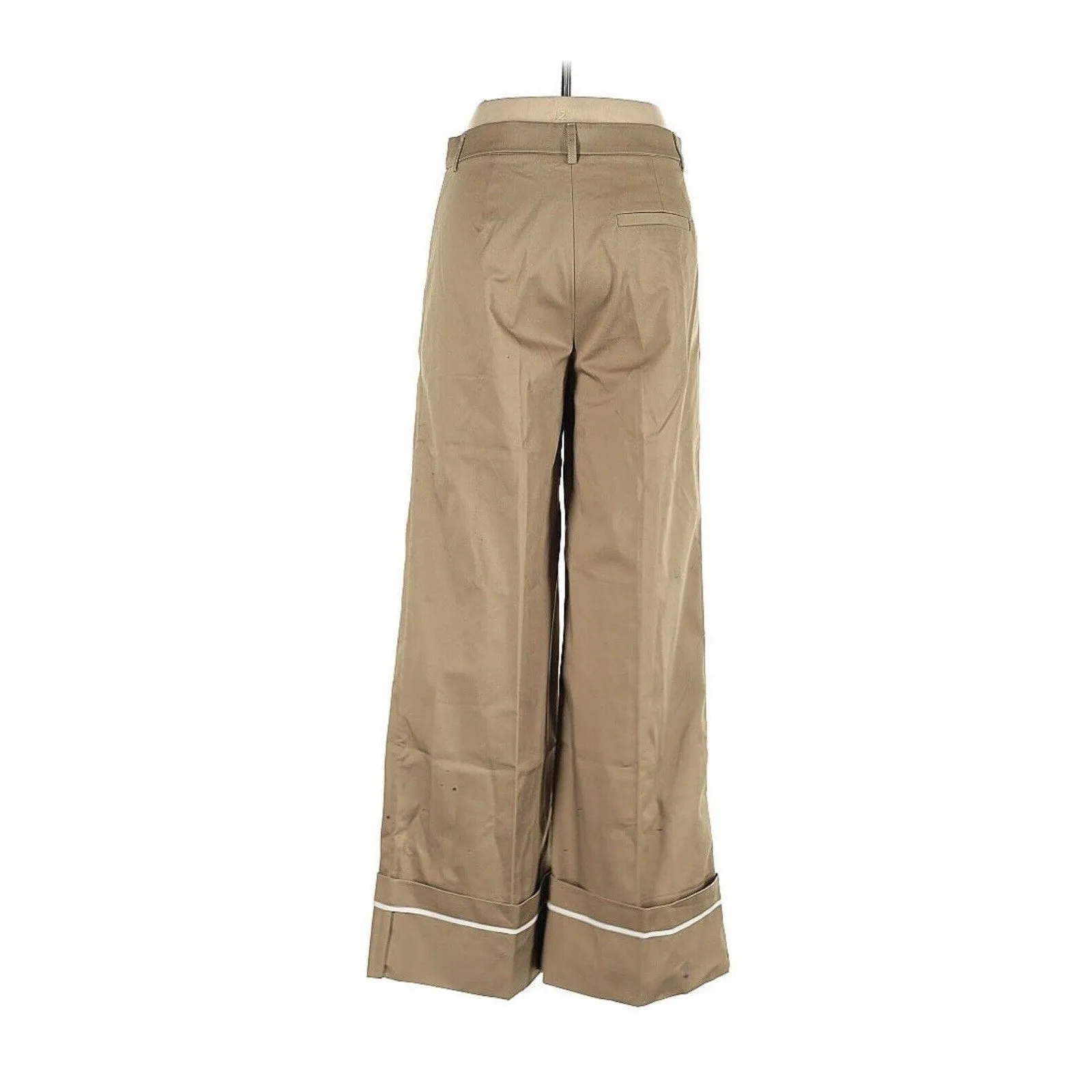 Oval Square Women's Riots Wide Leg Trousers - Khaki Kelp, Size Large