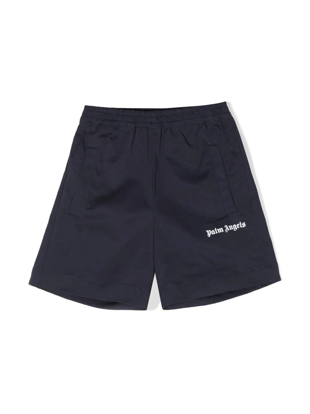 PALM ANGELS KIDS Track PA Logo Shorts Navy Blue