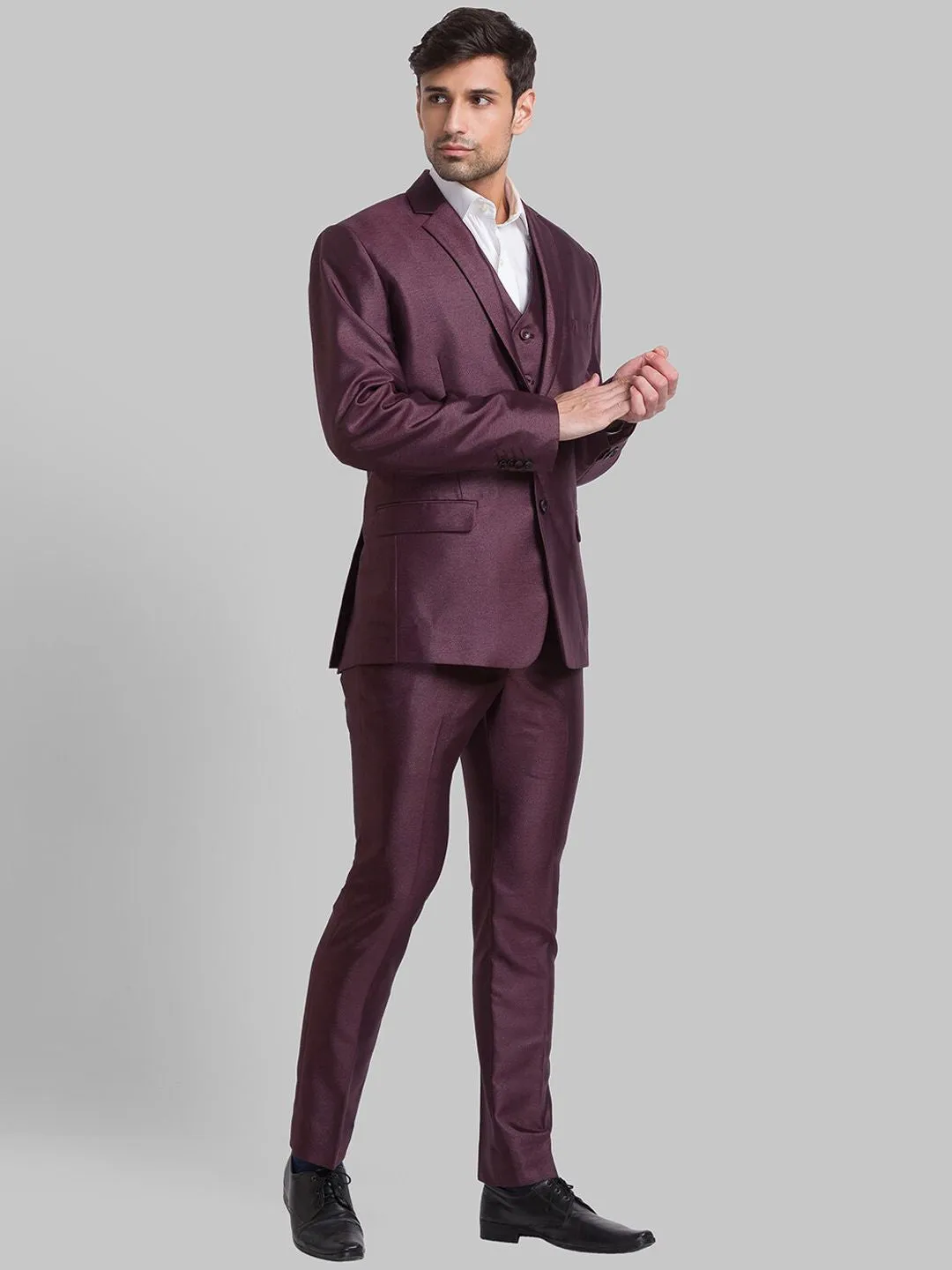 Park Avenue Men Super Slim-Fit Single-Breasted 3-Pc Party Suit