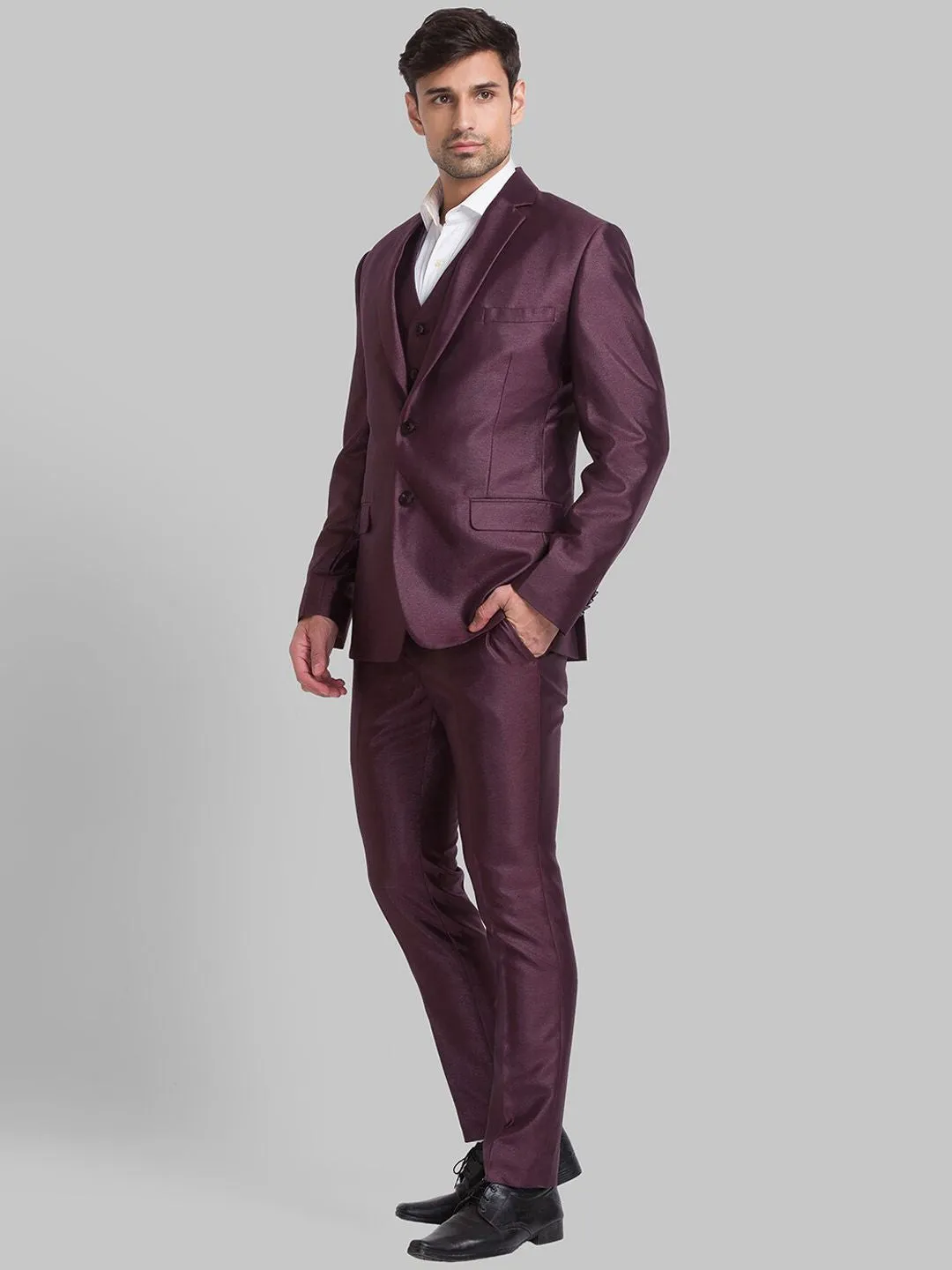 Park Avenue Men Super Slim-Fit Single-Breasted 3-Pc Party Suit