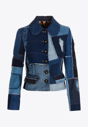 Patchwork Short Denim Jacket
