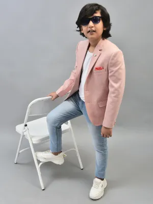 Peach Single Breasted Blazer