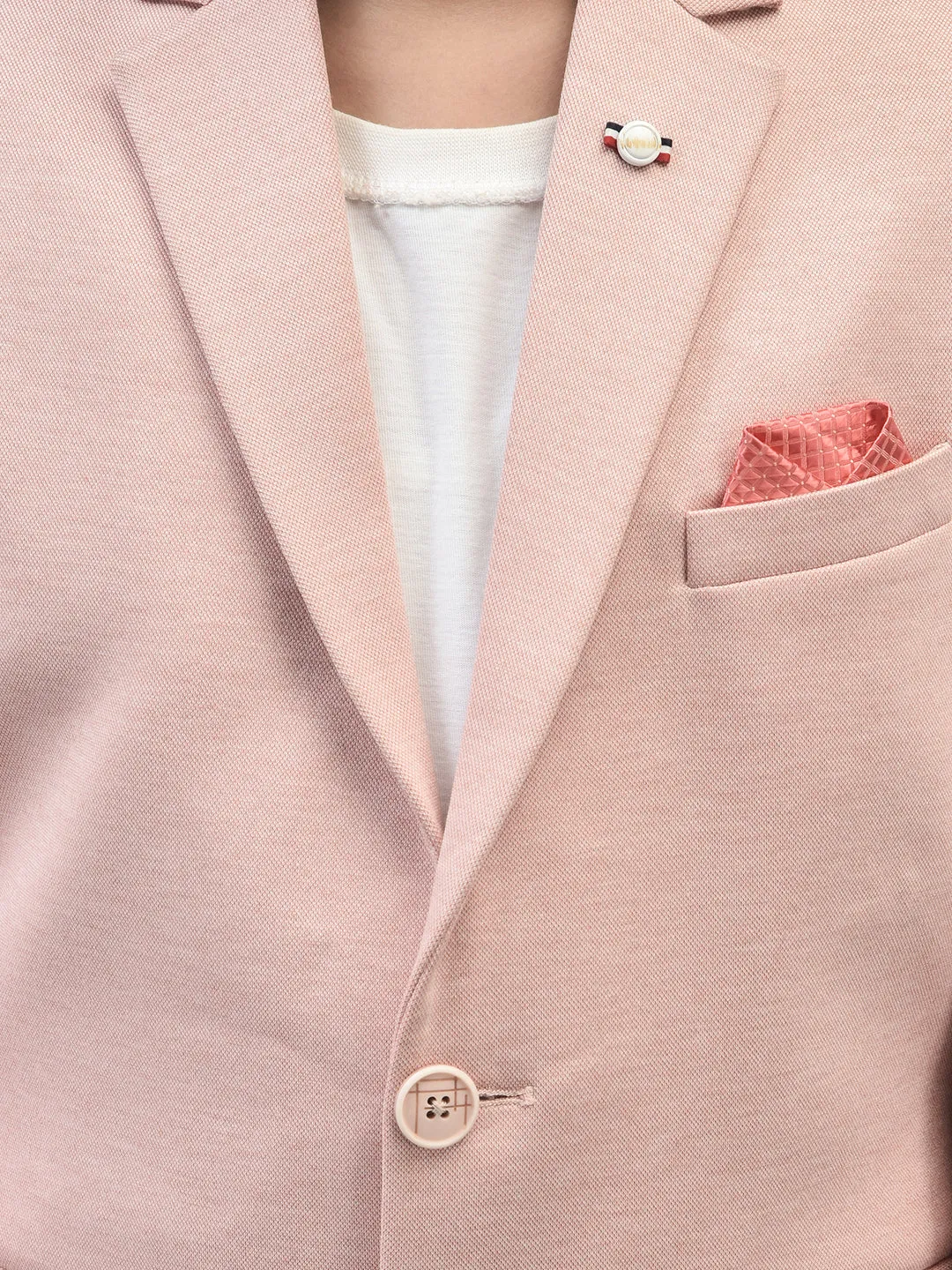 Peach Single Breasted Blazer