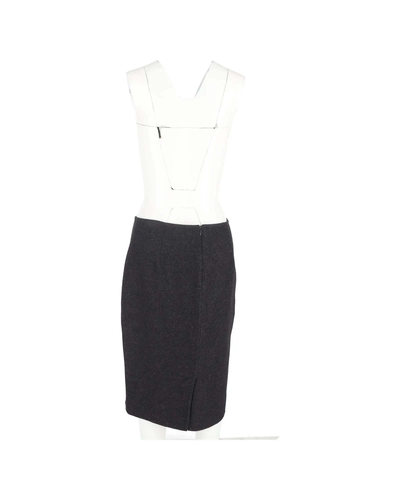 Pencil Skirt Classic Style Wool Blend