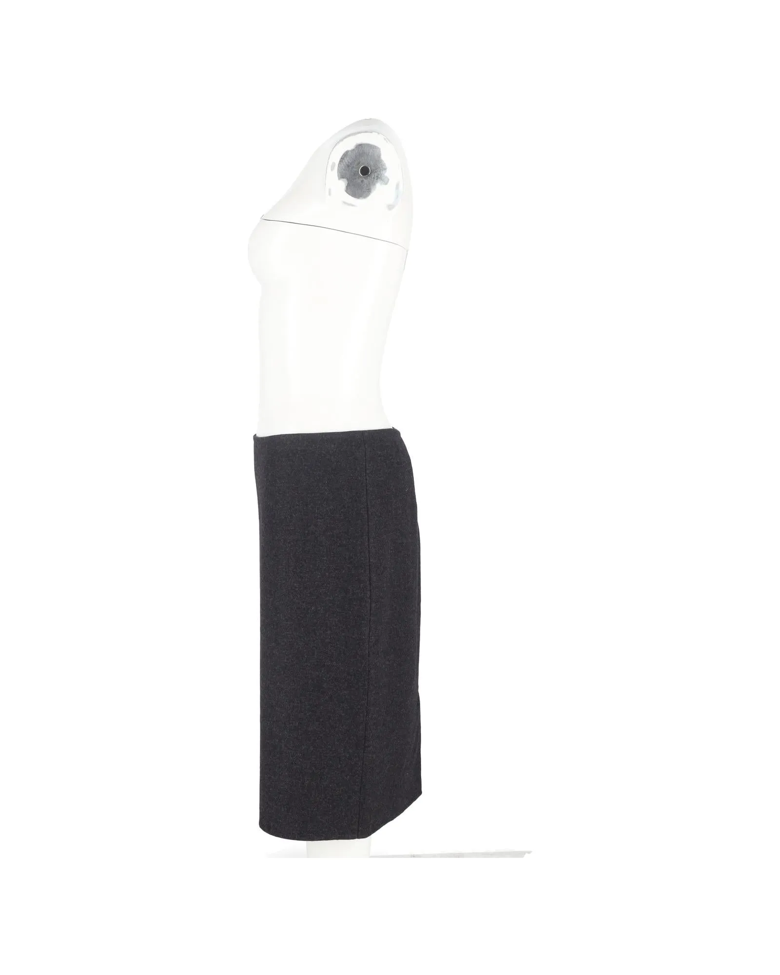 Pencil Skirt Classic Style Wool Blend