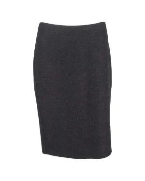 Pencil Skirt Classic Style Wool Blend