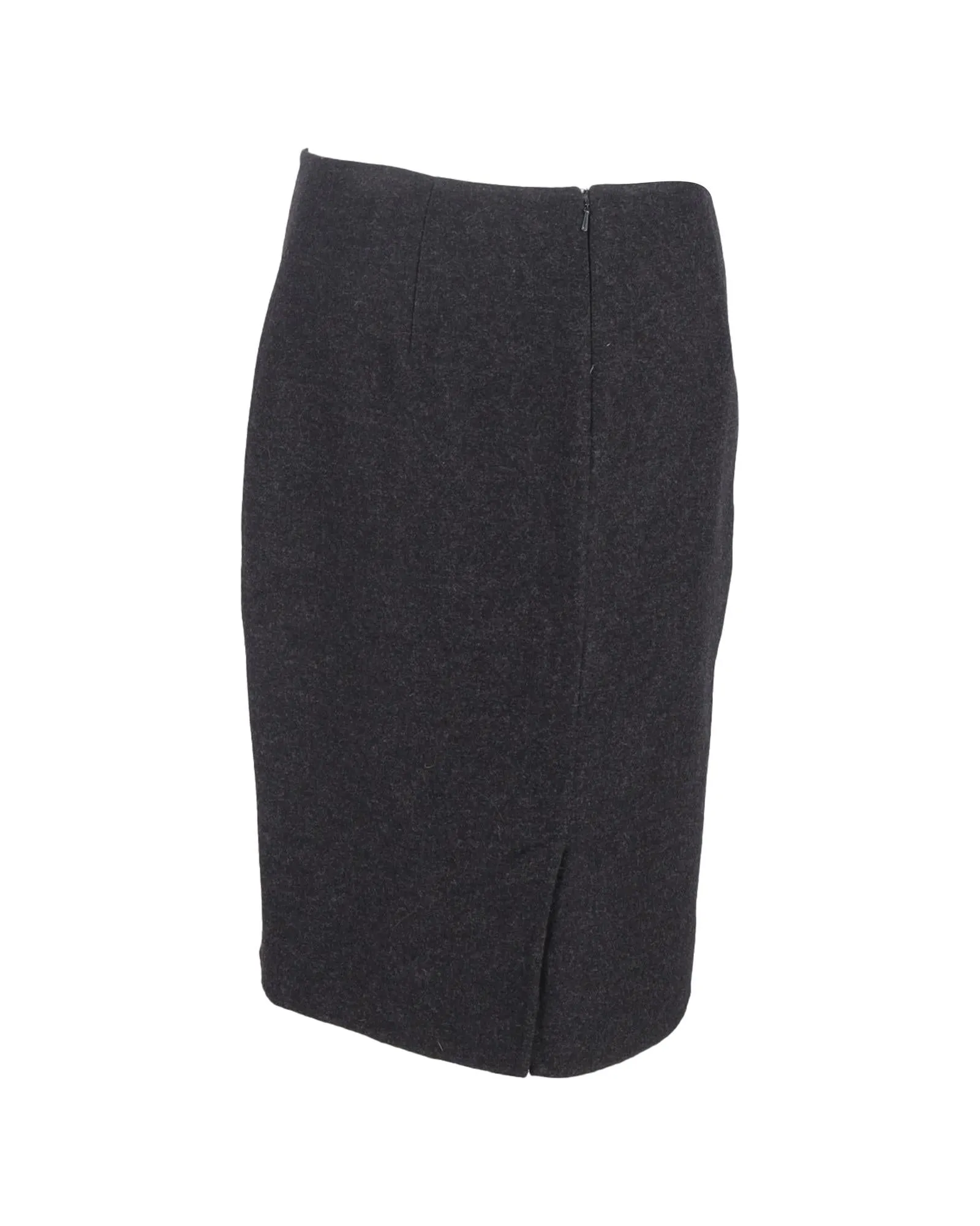 Pencil Skirt Classic Style Wool Blend