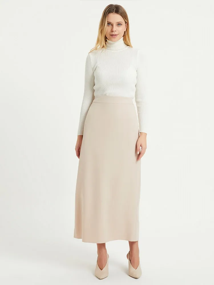 Pencil Skirt Women Long Length  Muslim Fashion Closed Slit High Quality