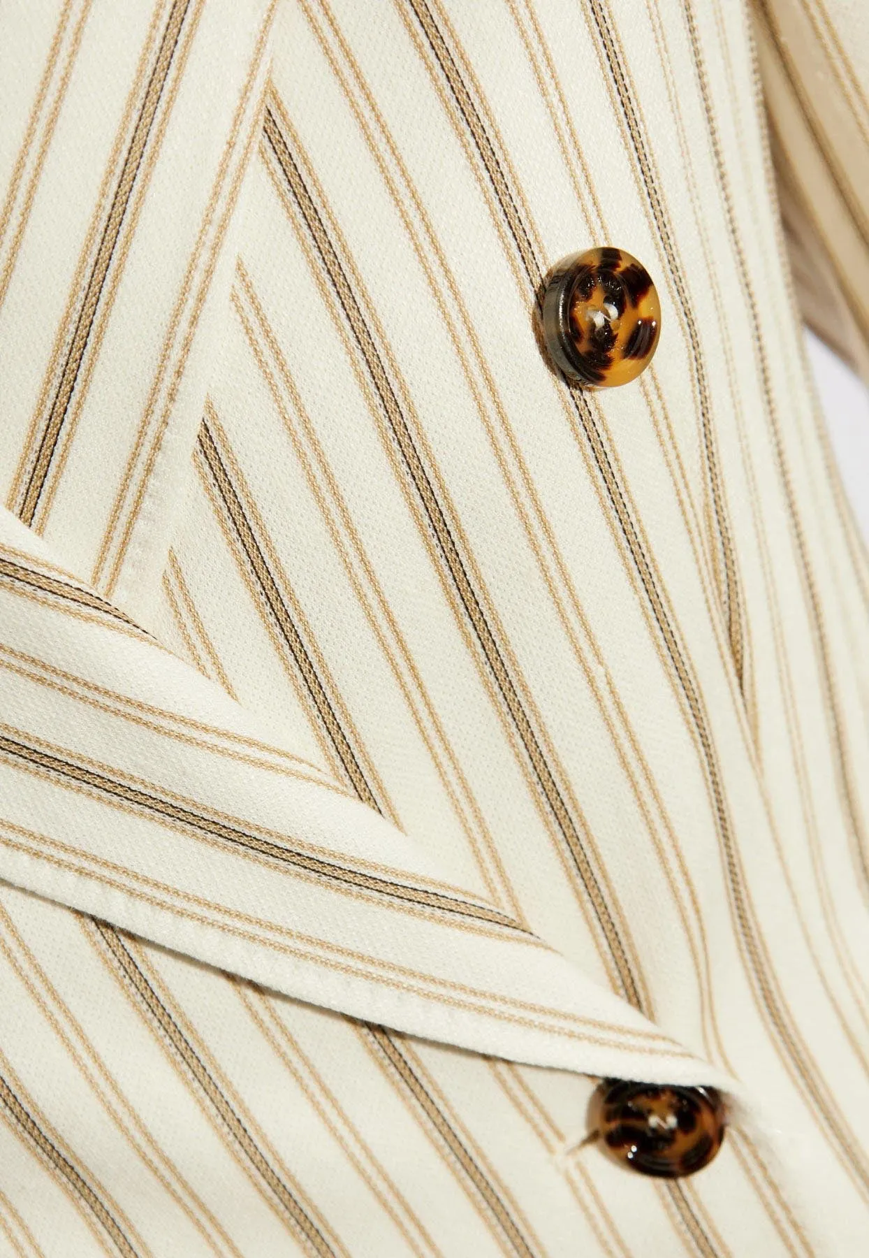 Pensile Slim-Fit Blazer in Striped Linen-Blend