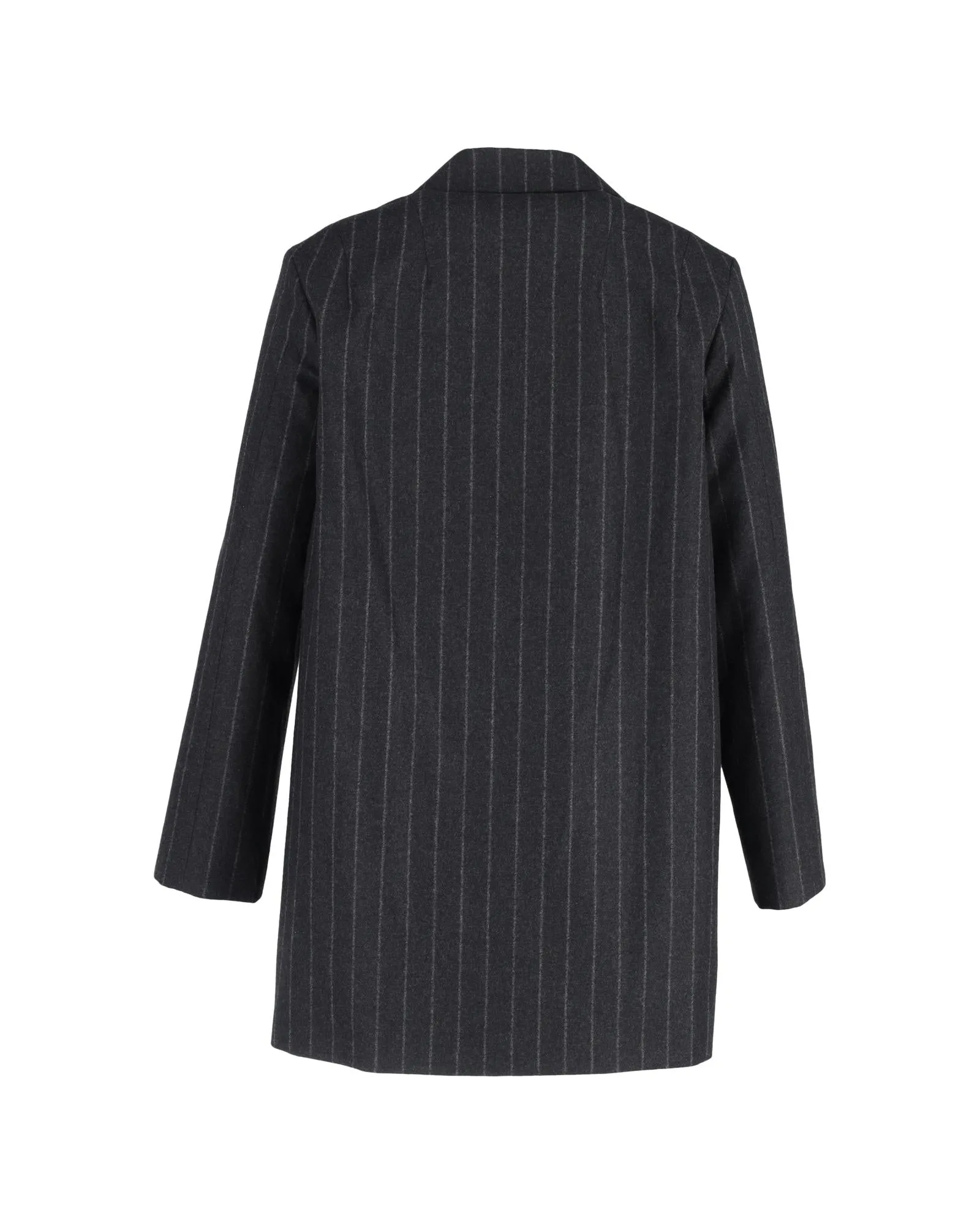 Pinstripe Wool Coat Tailored Fit