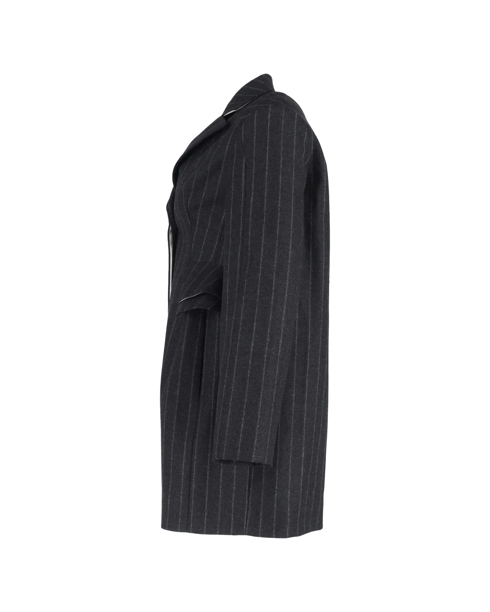 Pinstripe Wool Coat Tailored Fit