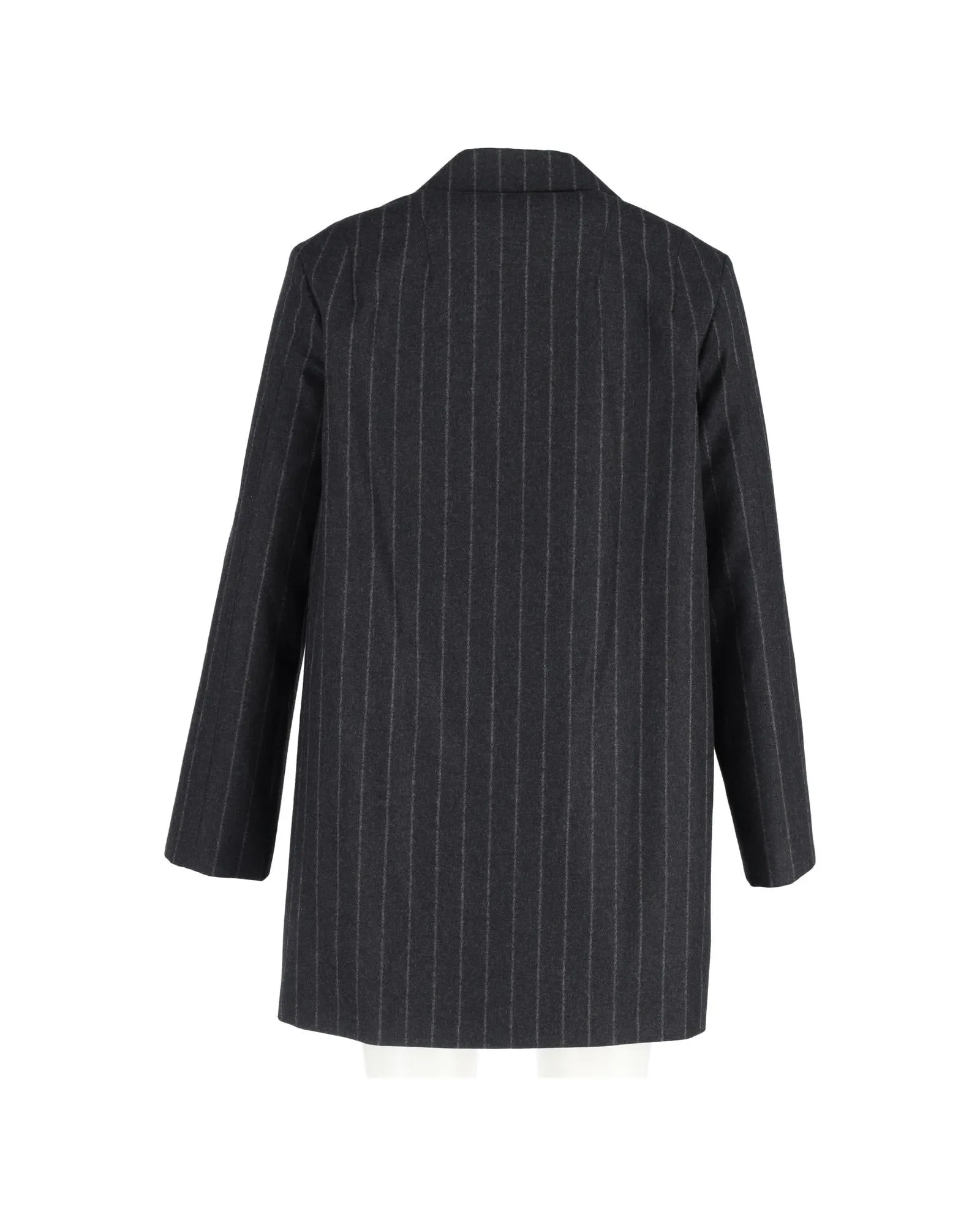 Pinstripe Wool Coat Tailored Fit
