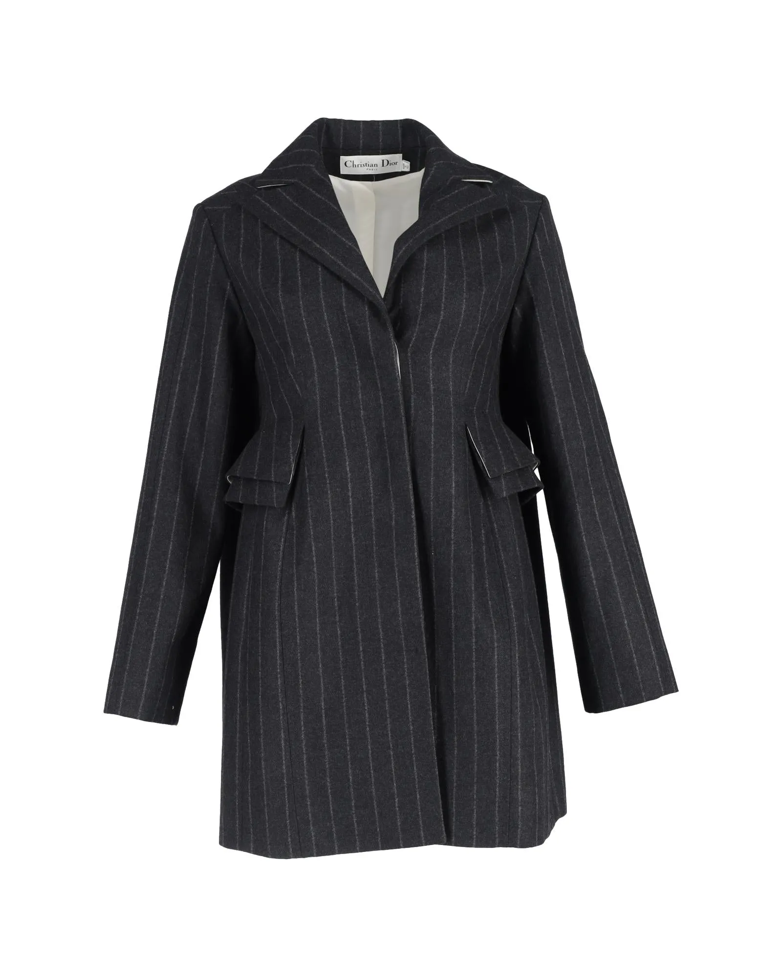 Pinstripe Wool Coat Tailored Fit