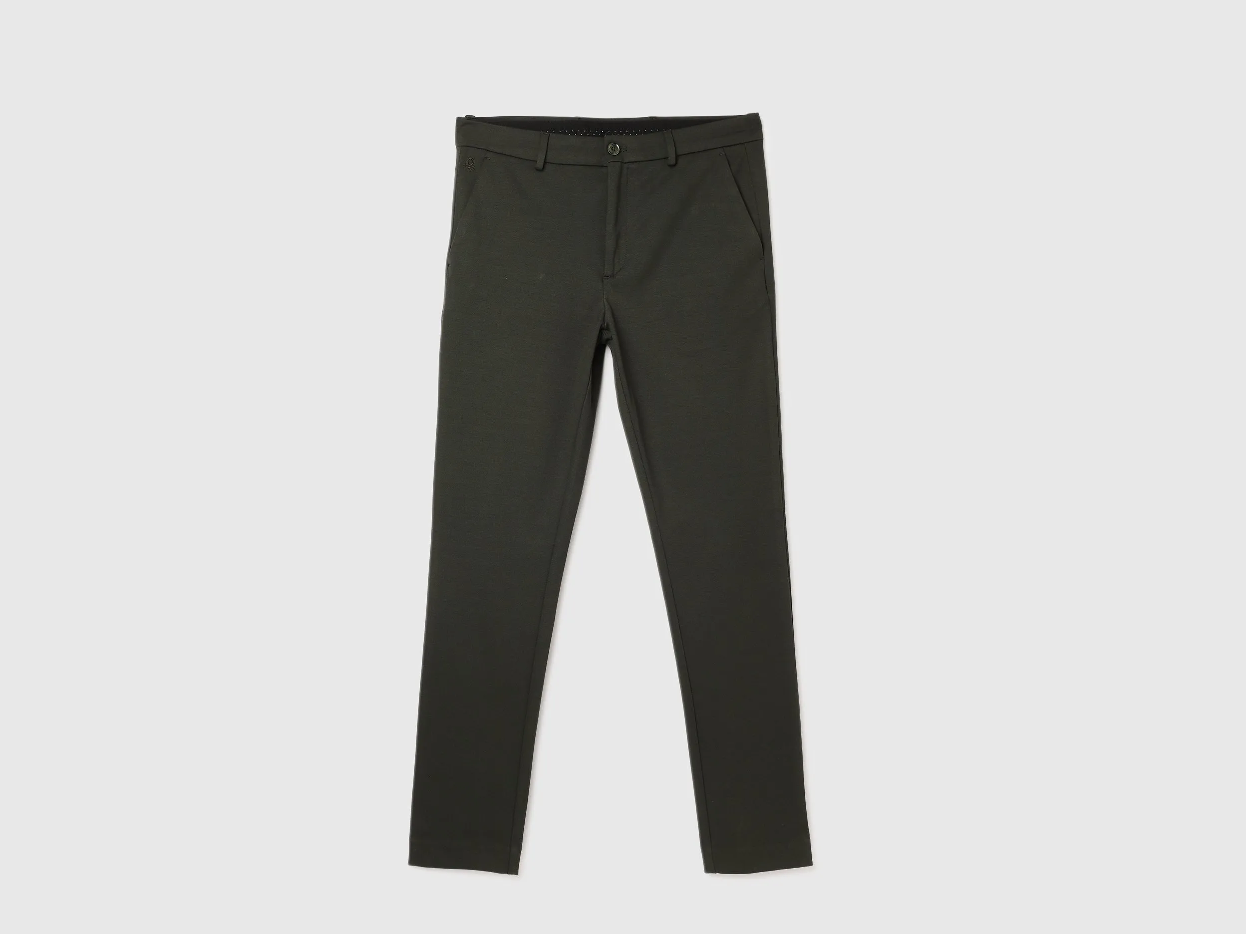 Plain Slim Fit Trousers