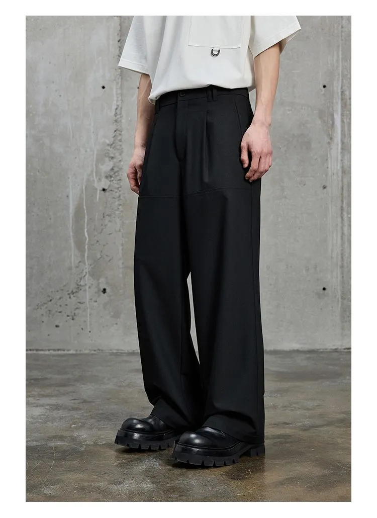 Pleated Wide-Leg Trousers