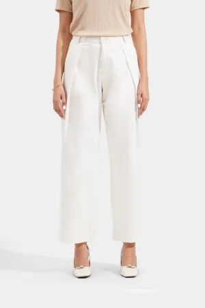 Pleated Wide Leg Trousers
