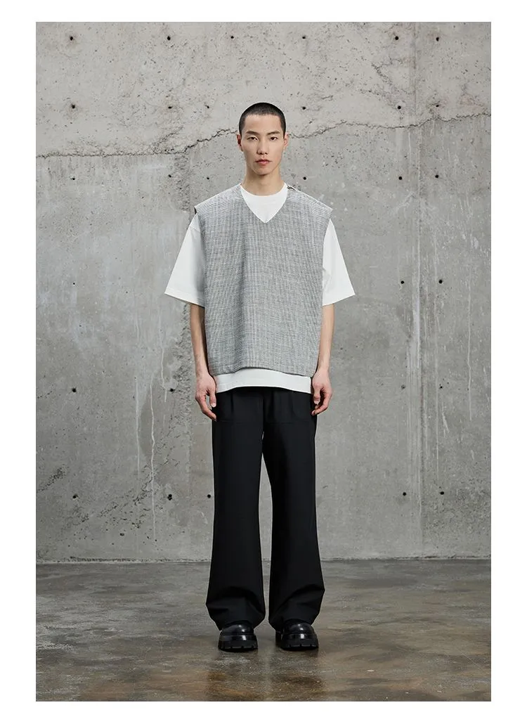 Pleated Wide-Leg Trousers