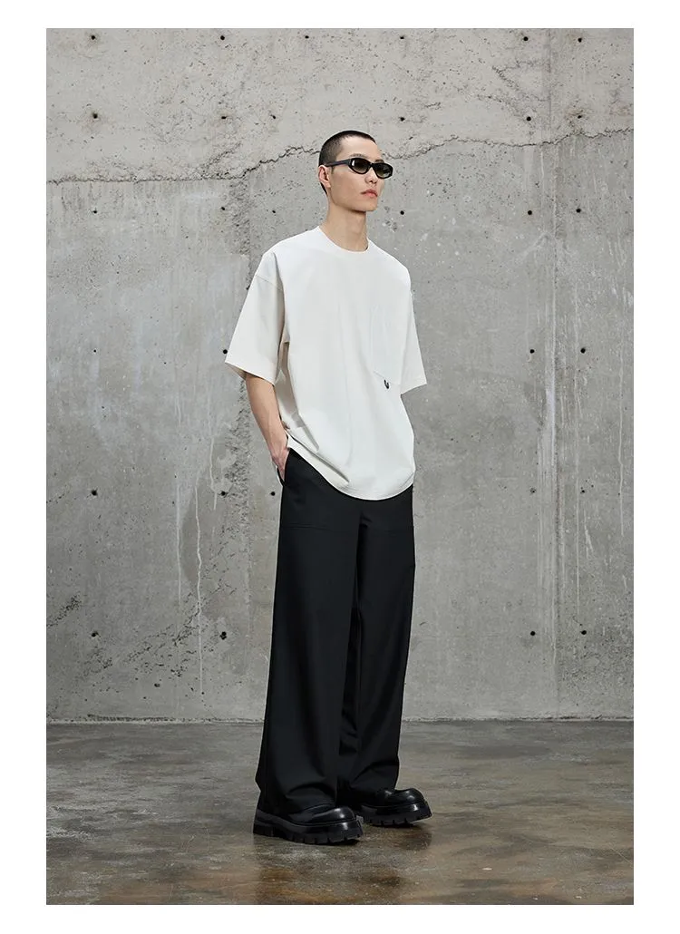 Pleated Wide-Leg Trousers