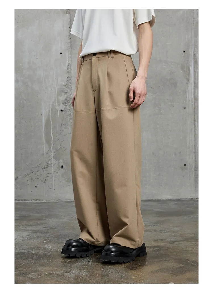 Pleated Wide-Leg Trousers