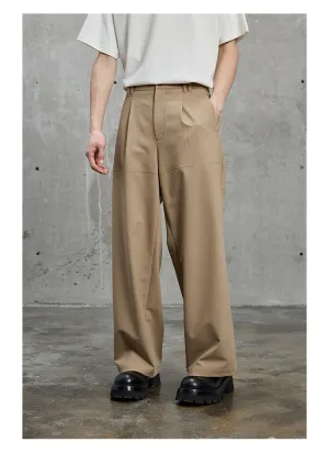 Pleated Wide-Leg Trousers