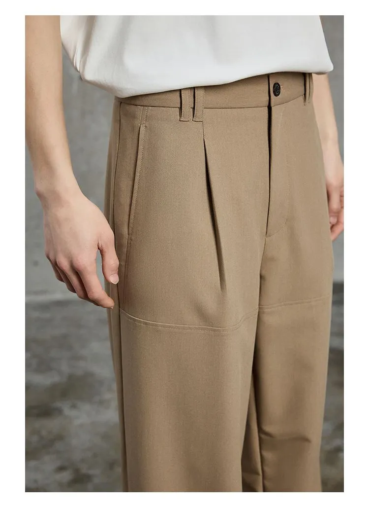 Pleated Wide-Leg Trousers