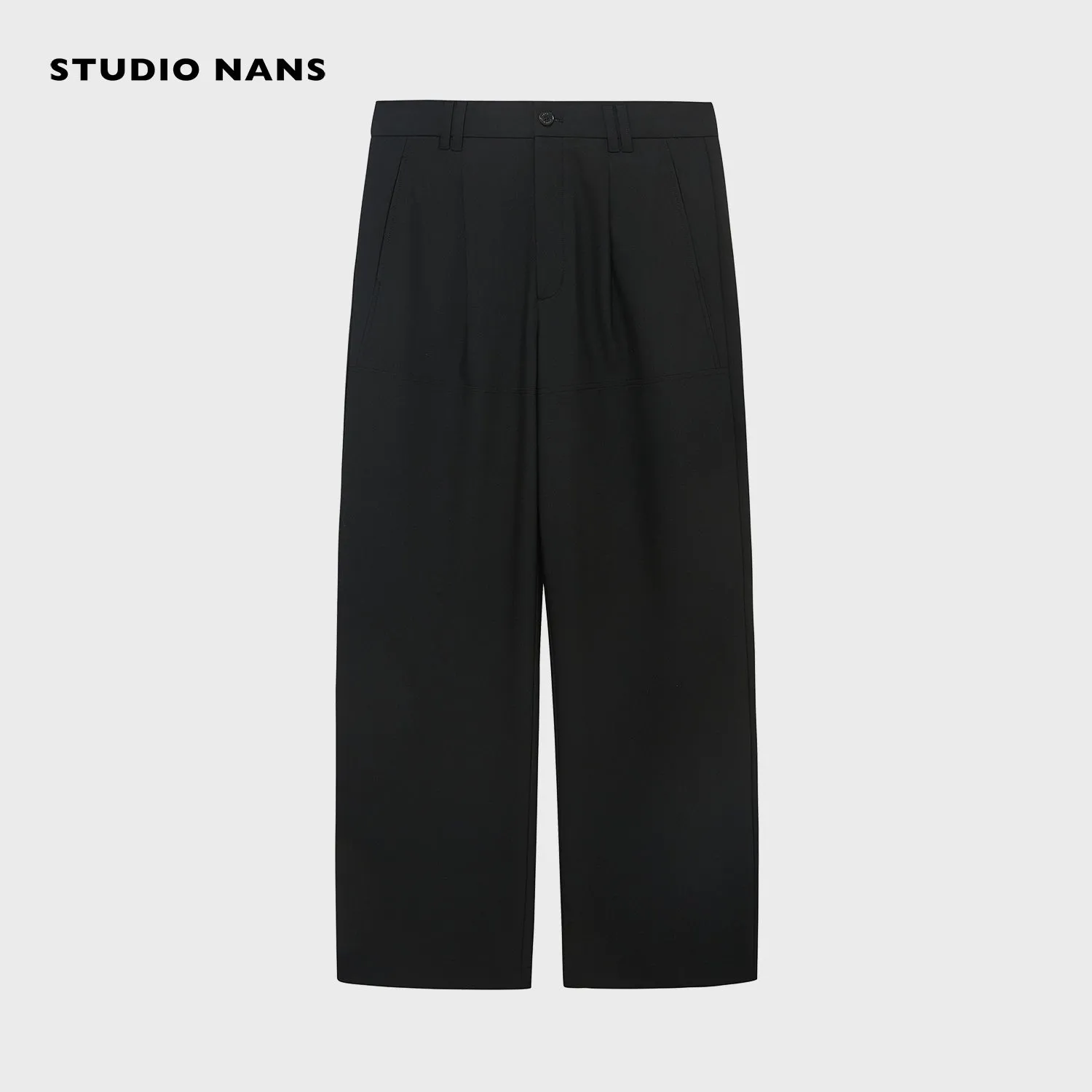 Pleated Wide-Leg Trousers