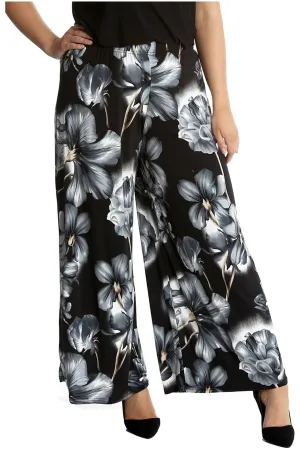Plus Size Floral Print Palazzo Trouser
