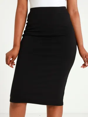 Ponti Pencil Skirt - Black