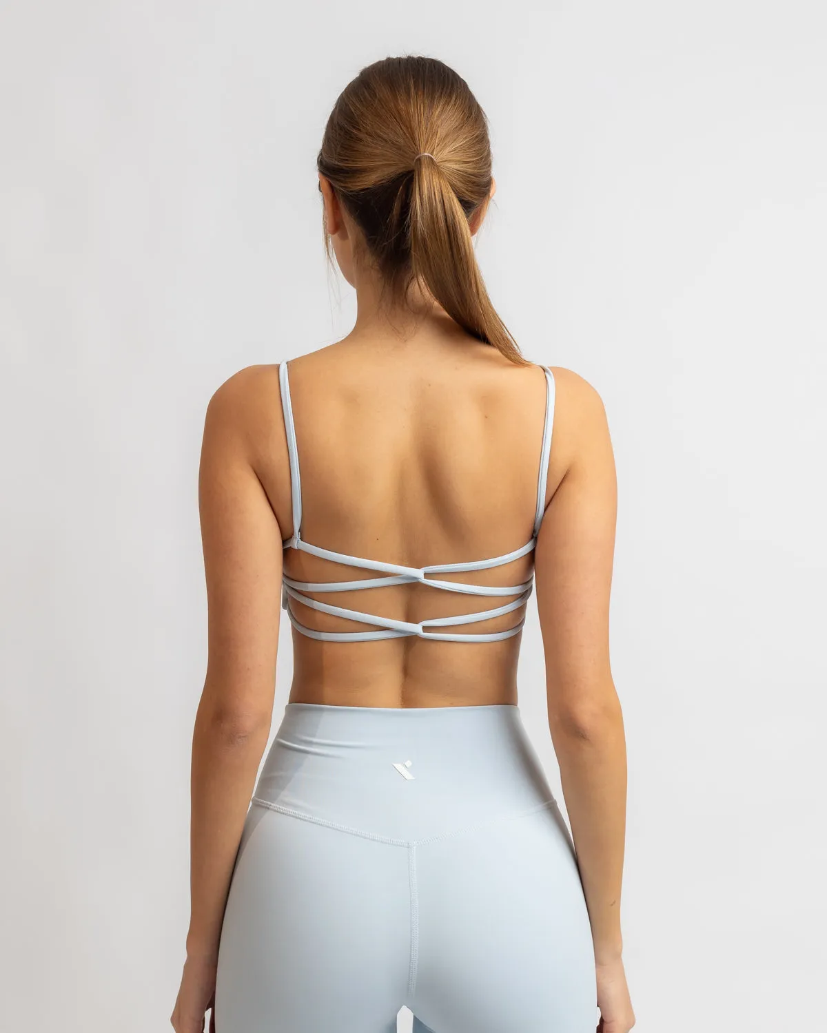 Power Criss Cross Bra - Baby Blue