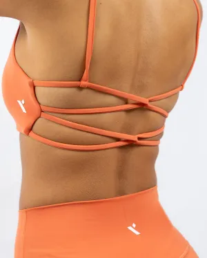 Power Criss Cross Bra - Coral